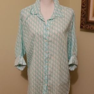 Talbots Seahorse Blouse